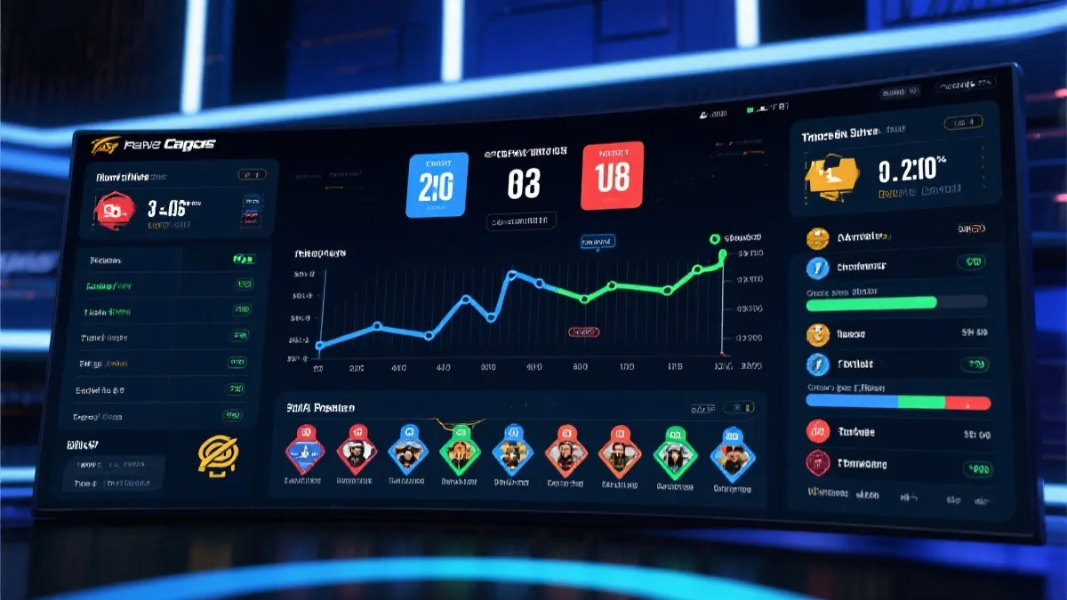 LCP中文直播与数据仪表盘示意